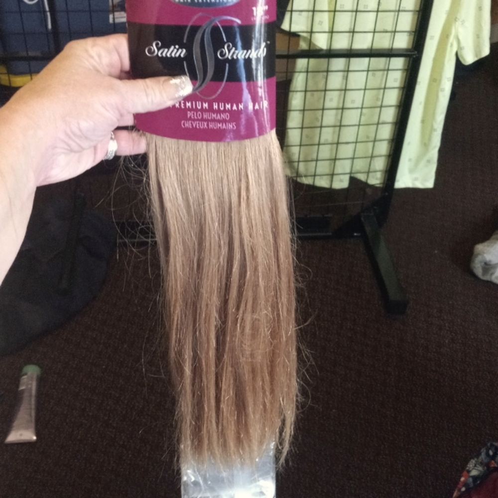 Real human hair 18" blonde
